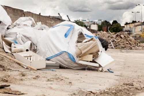Various types of builders waste including wood and metal