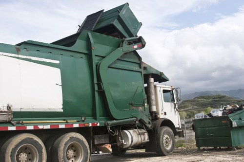 Recycling and disposal sorting at a commercial removal in the area
