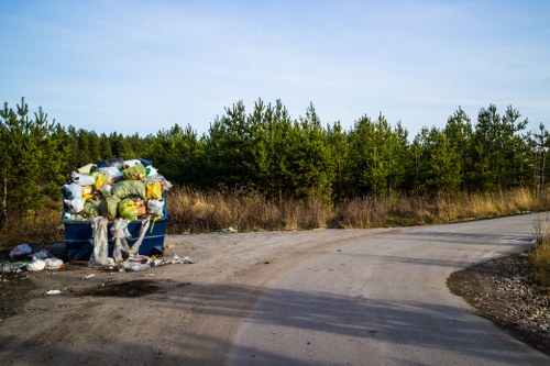 Different types of waste bins for recycling
